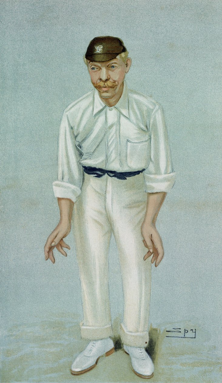 &39;Bobby&39;，板球运动员Robert Abel的漫画，于1902年6月5日在名利场出版 作者 莱斯利·马修·沃德