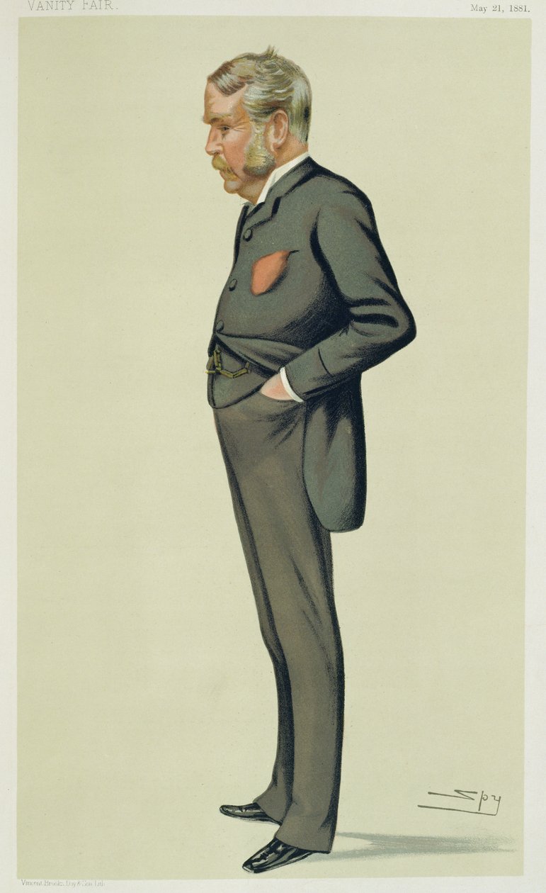 耐心，1881年5月21日Vanity Fair的William Schwenck Gilbert（1836-1911）的“间谍”漫画 作者 莱斯利·马修·沃德