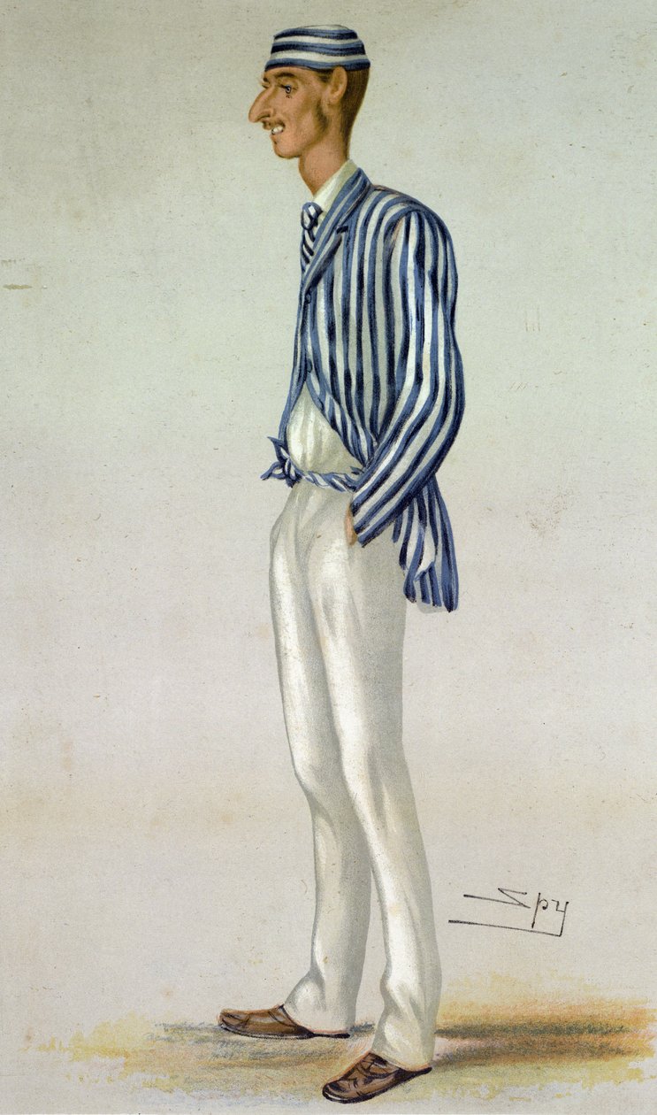 The Demon Bowler，来自&39;名利场&39;，1878年7月13日 作者 莱斯利·马修·沃德