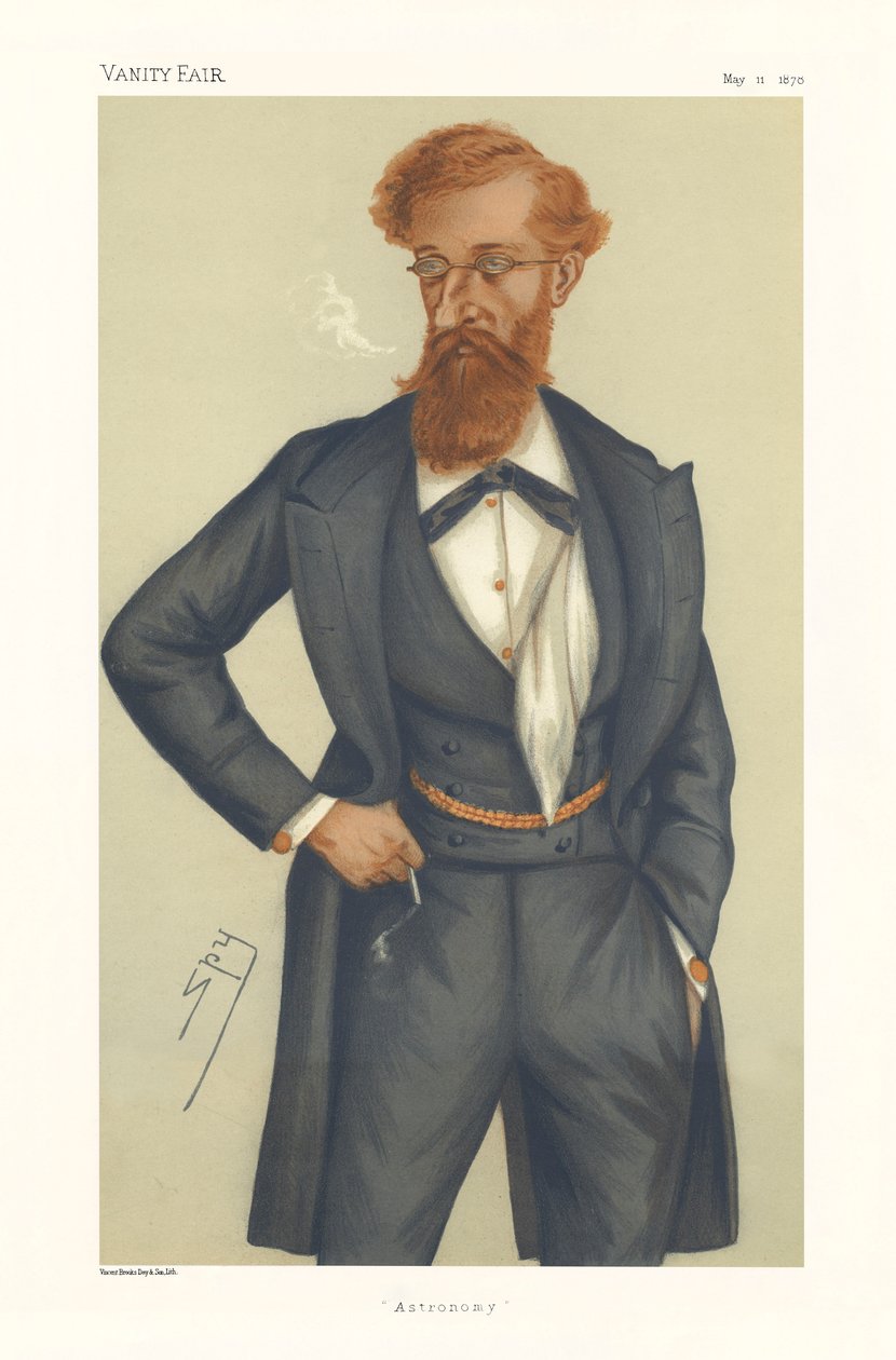 James Ludovic Lindsay (Lord Lindsay) MP - 肖像站立 作者 莱斯利·马修 (1851-1922) 沃德
