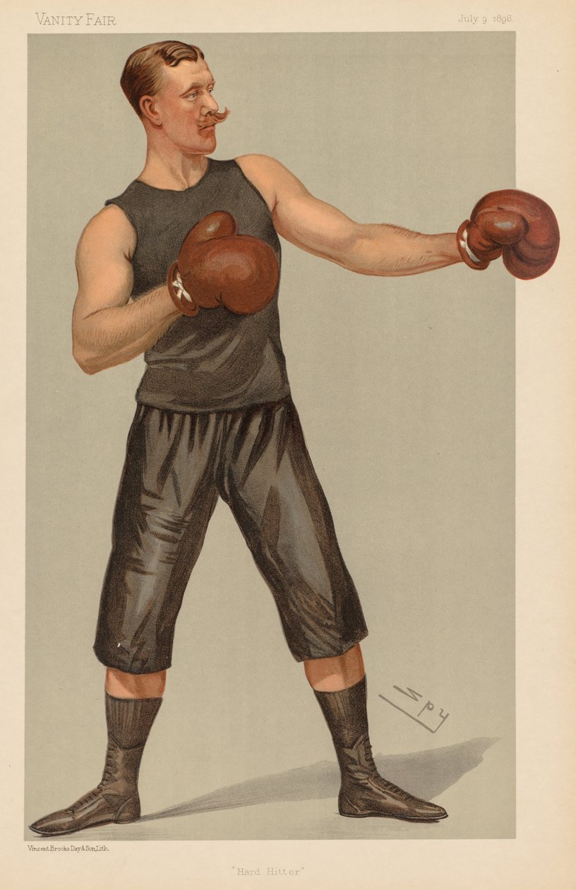 《名利场》（Vanity Fair：Hard Hitter），1896年。 作者 莱斯利·马修