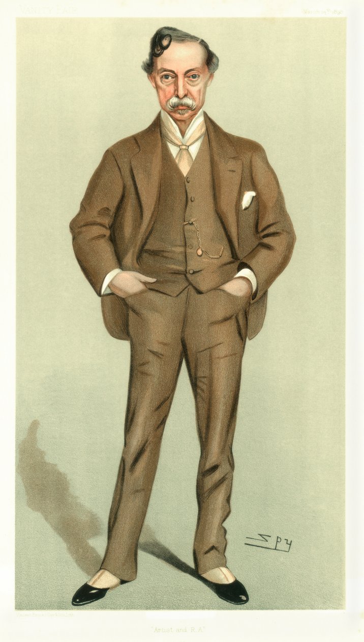 艺术家和RA，威廉·奎勒·奥查森（William Quiller Orchardson），苏格兰艺术家，1898年。 作者 莱斯利·马修·沃德