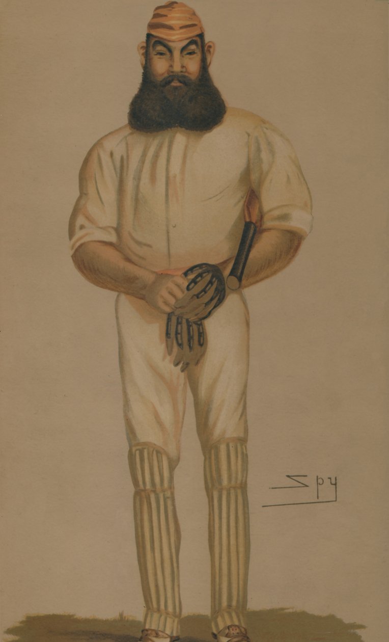 板球，1877年。 作者 莱斯利·马修·沃德