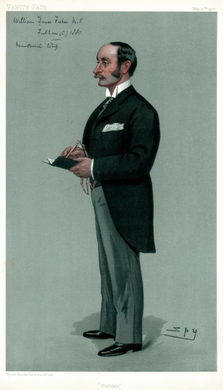 富勒姆，威廉·海斯·费舍尔，英国政客，1900年。 作者 莱斯利·马修·沃德