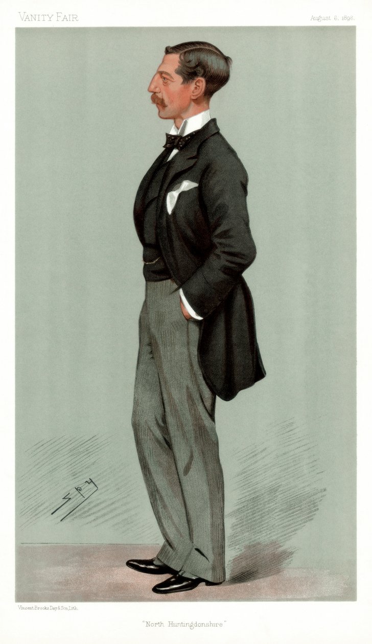 1896年，英国政治家艾温·费洛斯（Ailwyn Fellowes），北亨廷登郡。 作者 莱斯利·马修·沃德