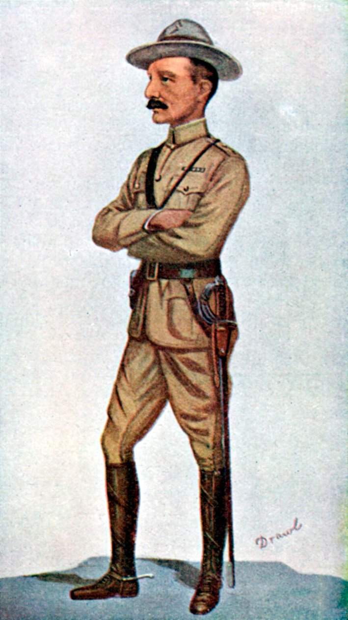 罗伯特·巴登-鲍威尔（Robert Baden-Powell），英国士兵，1900年。 作者 莱斯利·马修·沃德