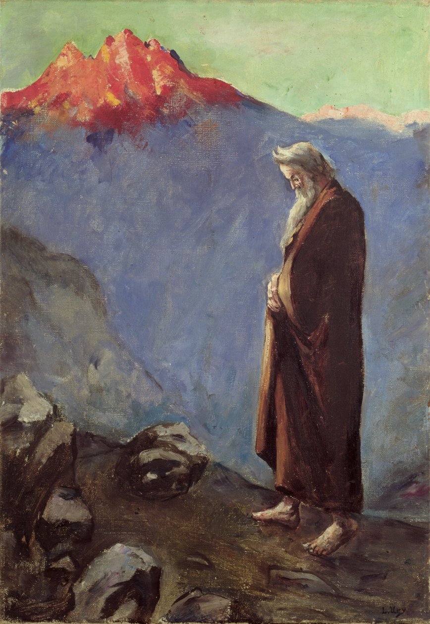 摩西（接近西奈山），1905-07 作者 小乌里