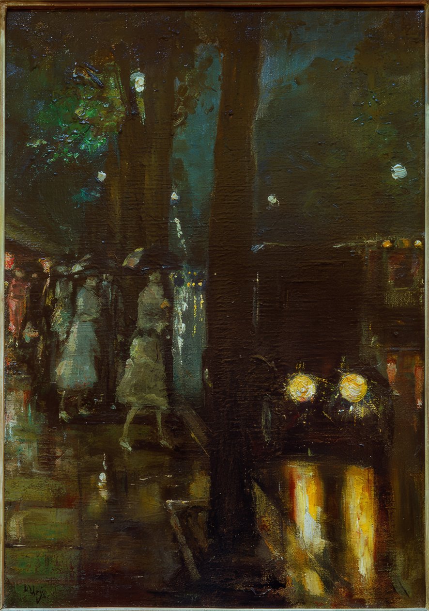 Kurfürstendamm上的夜景，方向是.. 作者 小乌里