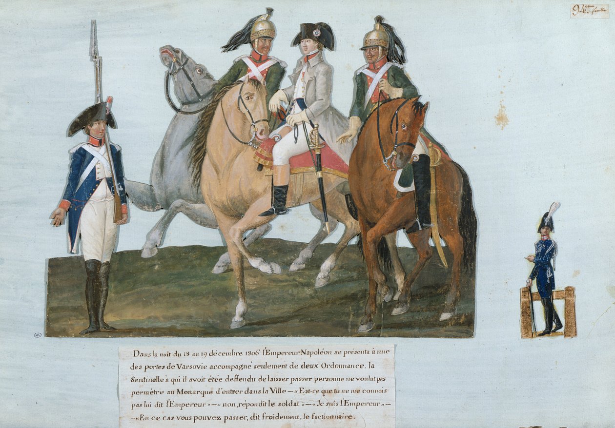 拿破仑波拿巴（1769-1821）和瓦尔索夫哨兵 作者 莱索尔兄弟