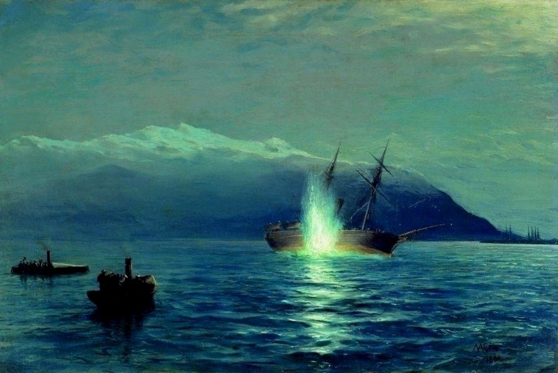 土耳其轮船的沉没 作者 列夫·费利科索维奇·拉戈里奥（Lev Feliksovich Lagorio）