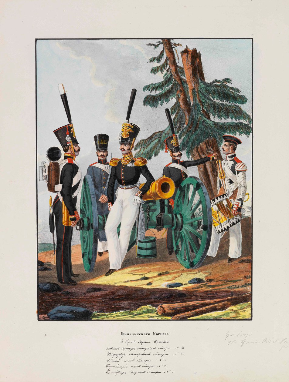 帝国俄军第一榴弹炮师，1837-1839。 作者 列夫·亚历山德罗维奇·别洛乌索夫（Lev Alexandrovich Belousov）