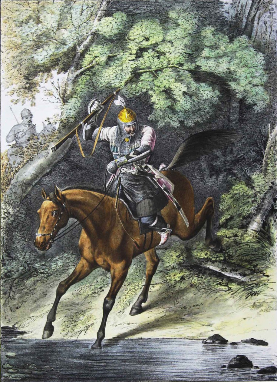 高加索山脉中队救生员，1829年 作者 列夫·亚历山德罗维奇·别洛乌索夫（Lev Alexandrovich Belousov）