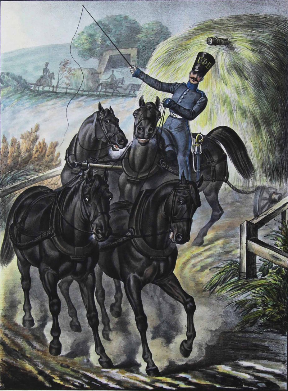 卫兵补给旅的士兵，1829年 作者 列夫·亚历山德罗维奇·别洛乌索夫（Lev Alexandrovich Belousov）