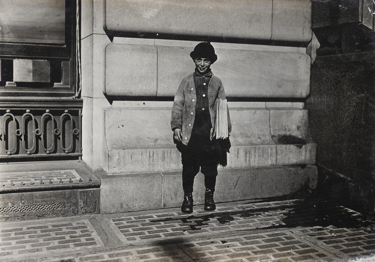 报童，1909年 作者 刘易斯·威克斯·海恩