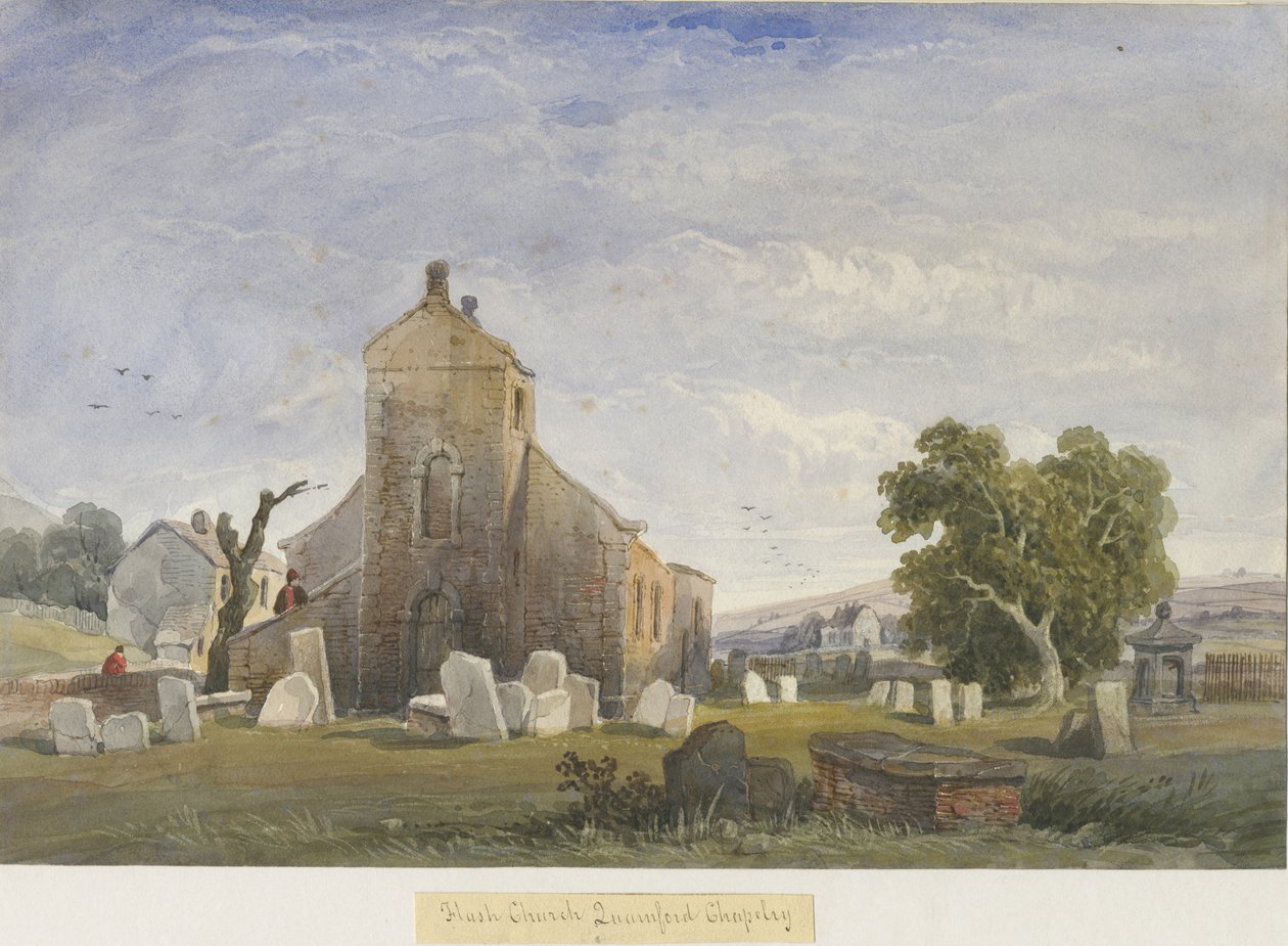Flash Chapel：水彩绘画，nd [c1830-1840] 作者 刘易斯·约翰·伍德