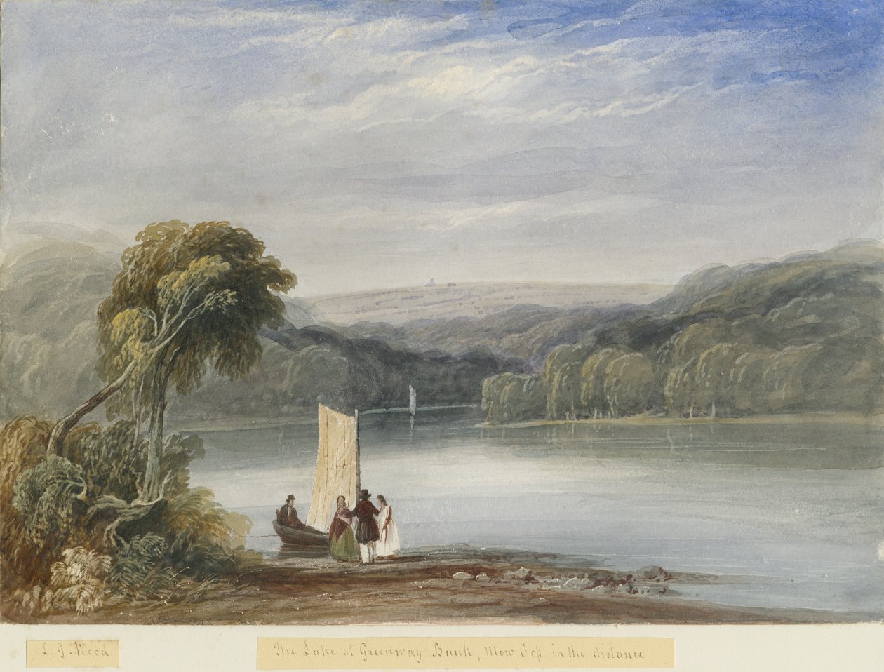 格林威银行-湖：水彩画，nd [c1830-1840]（绘画） 作者 刘易斯·约翰·伍德