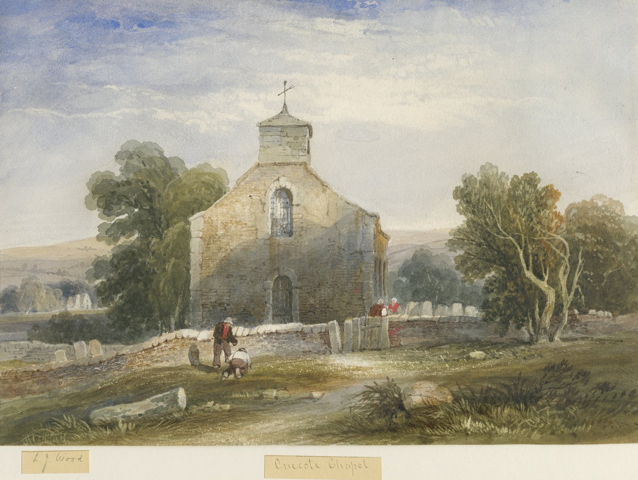 Onecote教堂：水彩画，nd [c1830-1840] 作者 刘易斯·约翰·伍德