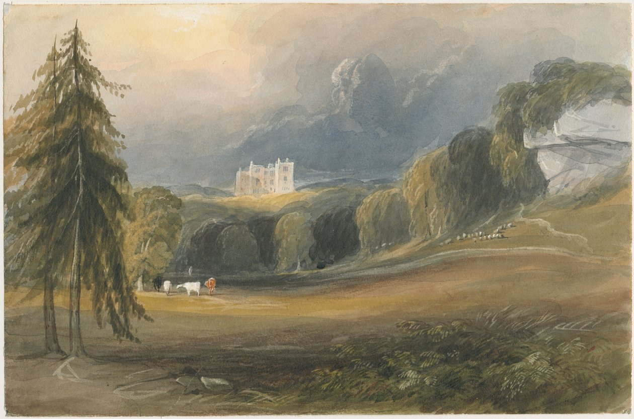 Wootton Lodge：水彩画，nd [c1830-1840] 作者 刘易斯·约翰·伍德