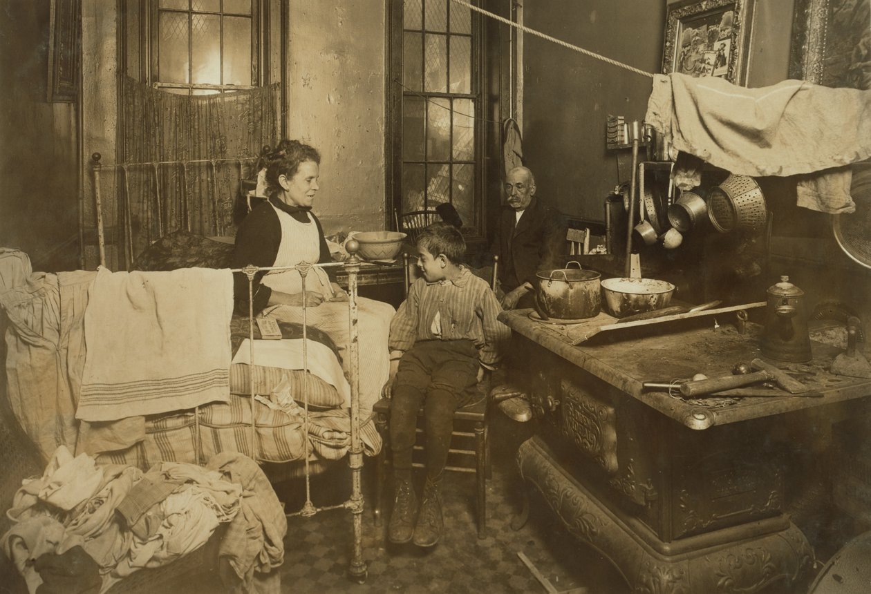 Jimmie Chinquanana“低年级”类别，1913年在家庭商店后面的纽约家中 作者 刘易斯·威克斯·海恩