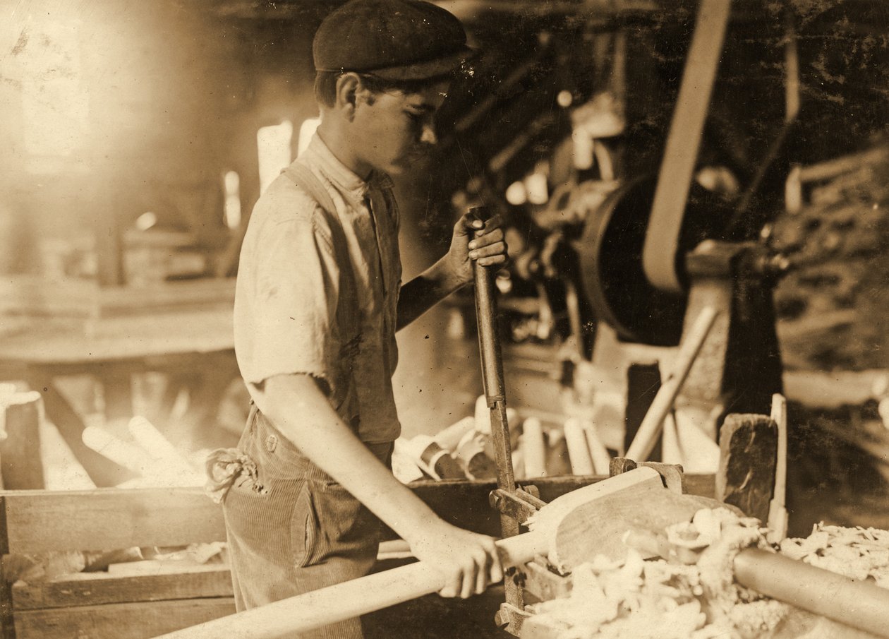 车间c.1936的年轻男孩 作者 刘易斯·威克斯·海恩