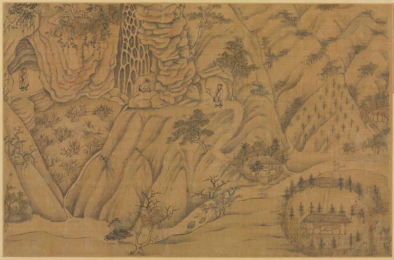 龙眠龙山的住宅，1100-1200年代。 作者 李公林