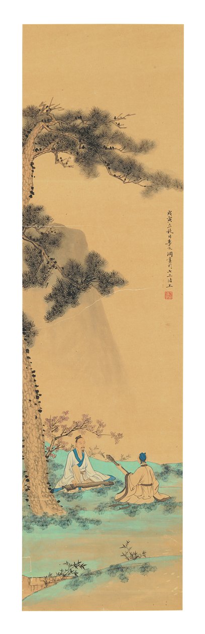 两位音乐家，1758年 作者 李文元