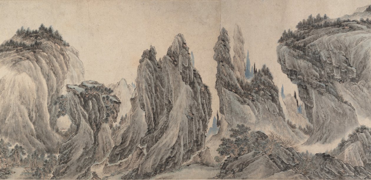 山水画是继董源、朱然、马远、夏圭之后，1655年的乙未。 作者 李载