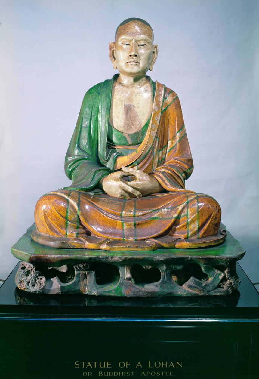 Liao Stone器罗汉，（釉面粗陶器） 作者 辽朝中文学校