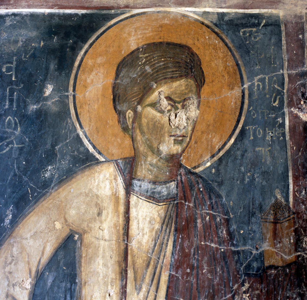 希腊克里特岛 Apodoulou 拜占庭式 Agios Georgios Xifoforos 教堂的圣人壁画（照片） 作者 未知未知