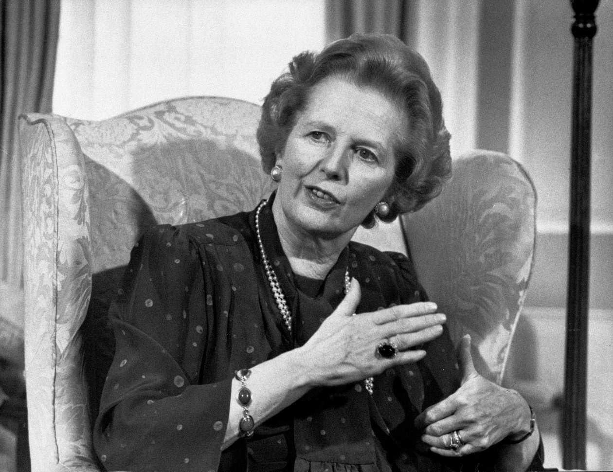 玛格丽特·撒切尔 (Margaret Thatcher)，英国政治家，1987 年 4 月 作者 未知未知