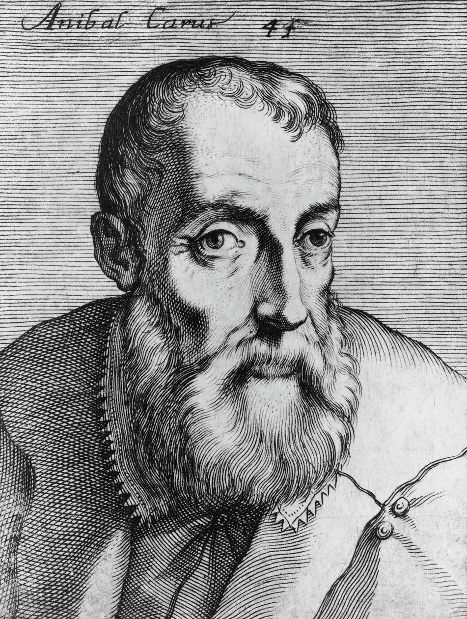 意大利诗人、剧作家和翻译家 Annibale Caro (1507-1566) 的肖像，雕刻 作者 未知未知
