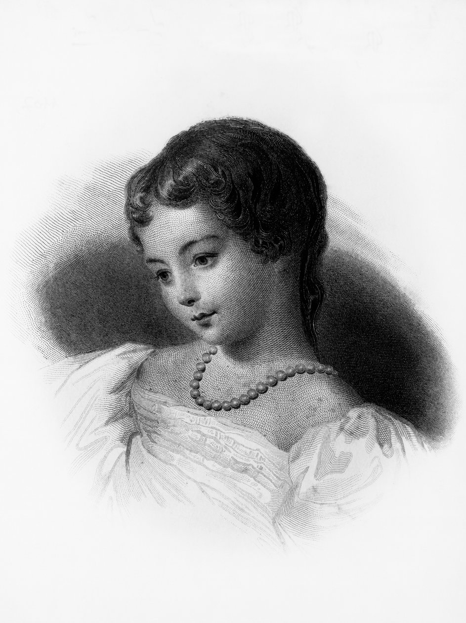 Portrait of Augusta Ada Byron, Countess of Lovelace (1815-1852), English mathematician and writer, she is regarded as first computer programmer, engraving 作者 未知未知