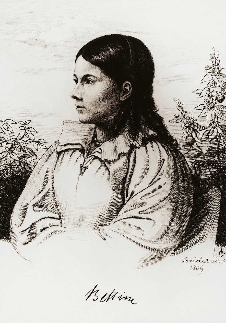 贝蒂娜-布伦塔诺-冯-阿尔尼姆（1785-1859）的画像 作者 未知未知
