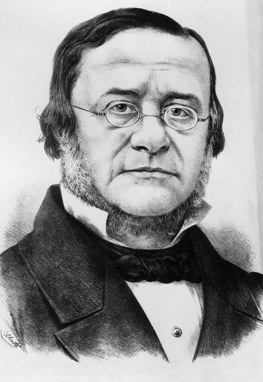 Daniele Manin (1804-1857) 的肖像，意大利爱国者和政治家，1848 年至 1849 年担任圣马可共和国总统，瓦特绘图后雕刻 作者 未知未知