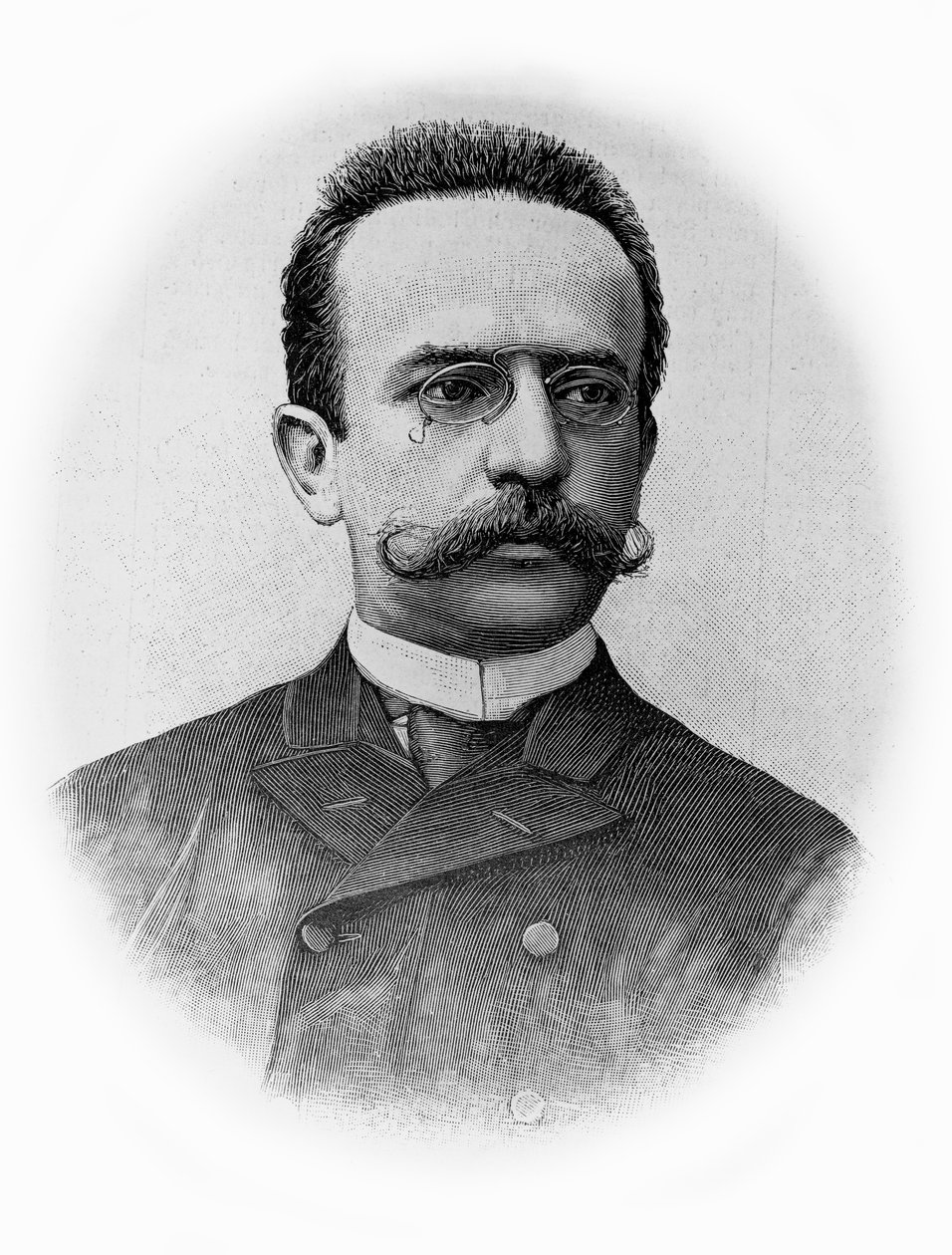 Portrait of Giacinto Gallina (1852-1897), Italian playwright, drawing after photograph 作者 未知未知