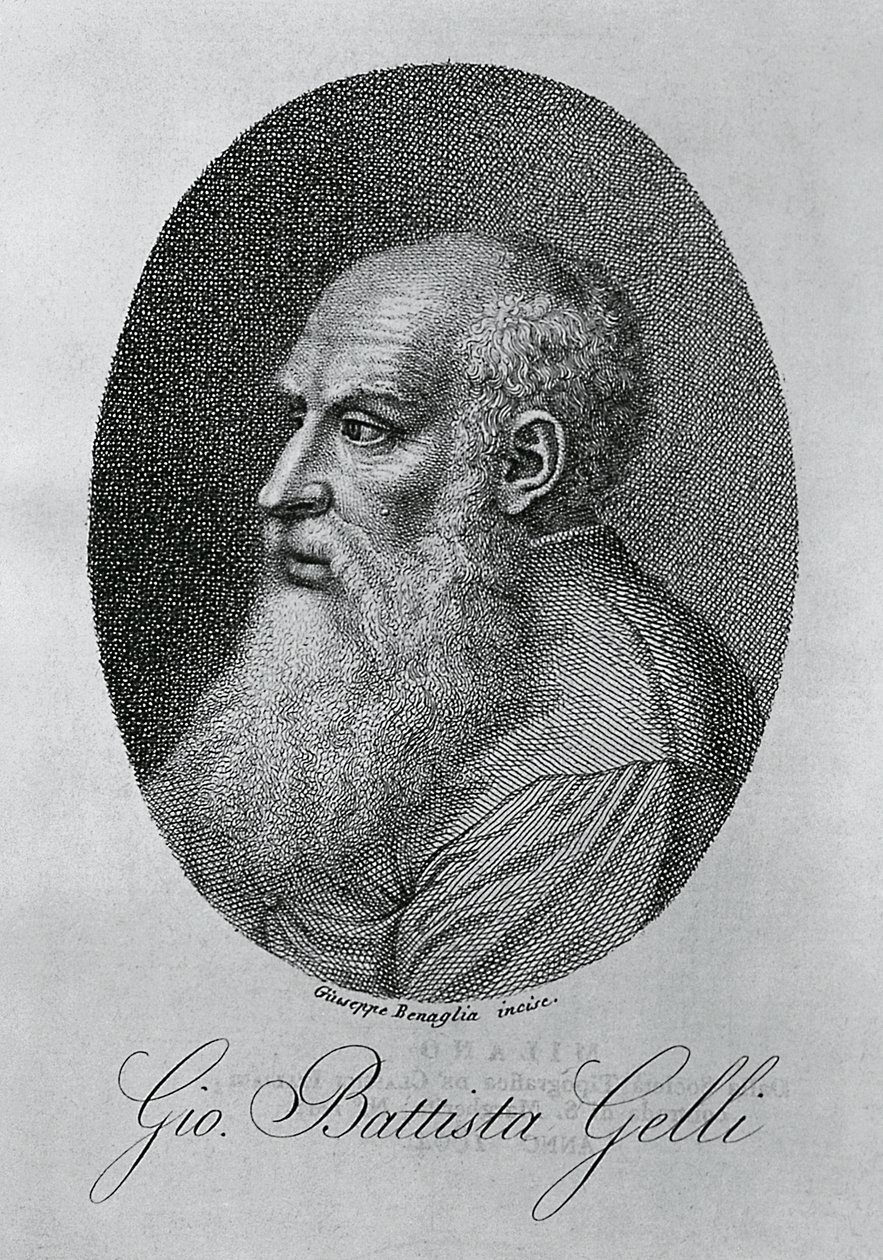 意大利哲学家、作家和学者 Giovan Battista Gelli（1498-1563 年）的肖像，由 Giuseppe Benaglia（约 1796-约 1830 年）雕刻 作者 未知未知