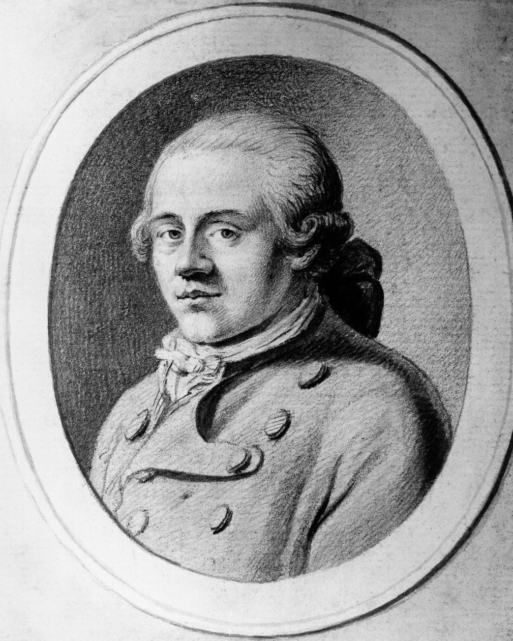 Jakob Michael Reinhold Lenz (1751-1792)，Sturm und Drang 运动的德国作家的肖像，雕刻 作者 未知未知