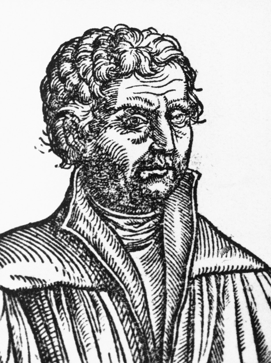 德国哲学家和人文主义者约翰内斯-鲁赫林（1455-1522）的肖像，雕版画 作者 未知未知