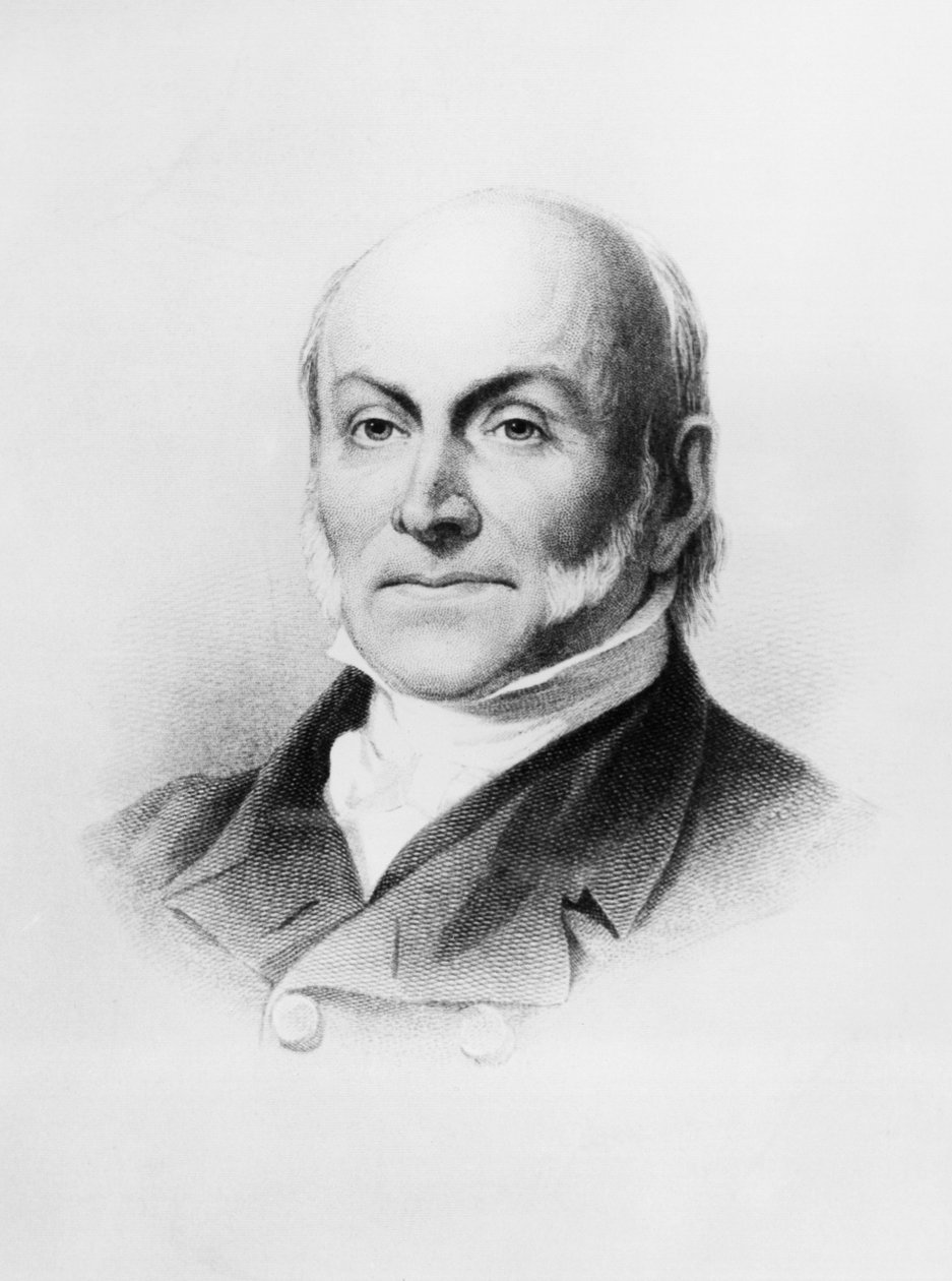 约翰昆西亚当斯（1767-1848）的肖像，美国外交官和政治家，从 1825 年到 1829 年担任美国第六任总统，乔治彼得亚历山大希利（1818-1894）画后雕刻 作者 未知未知