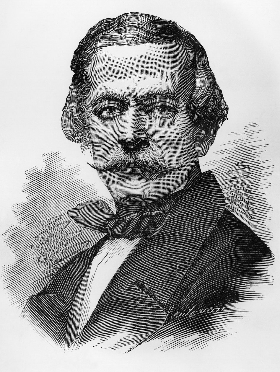 马西莫·塔帕雷利 (Massimo Taparelli) 的肖像，阿泽利奥侯爵 (1798-1866)，意大利爱国者、政治家、作家和画家，1849 年至 1852 年担任撒丁岛总理，雕刻 作者 未知未知