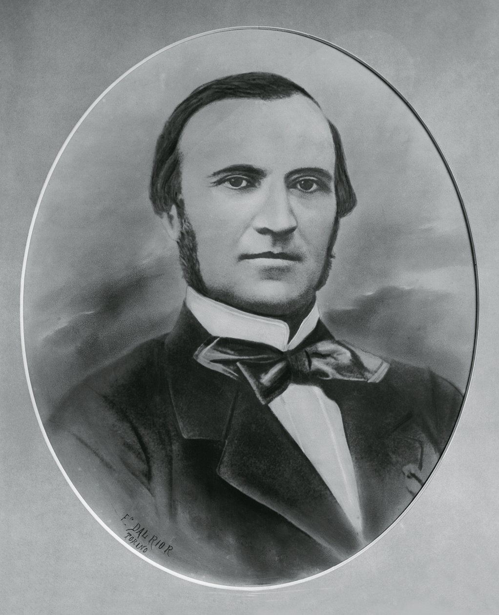 意大利建筑师和工程师 Severino Grattoni (1815-1876) 的肖像，雕刻 作者 未知未知