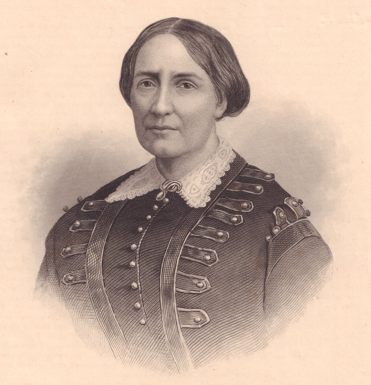 巴西皇后 (1822-1889 年) 的波旁-两西西里岛的特蕾莎·克里斯蒂娜 (Teresa Christina) 的肖像，由威廉·威尔斯托德 (William Wellstood) (1819-1900 年) 雕刻，大约 1870 年 作者 未知未知
