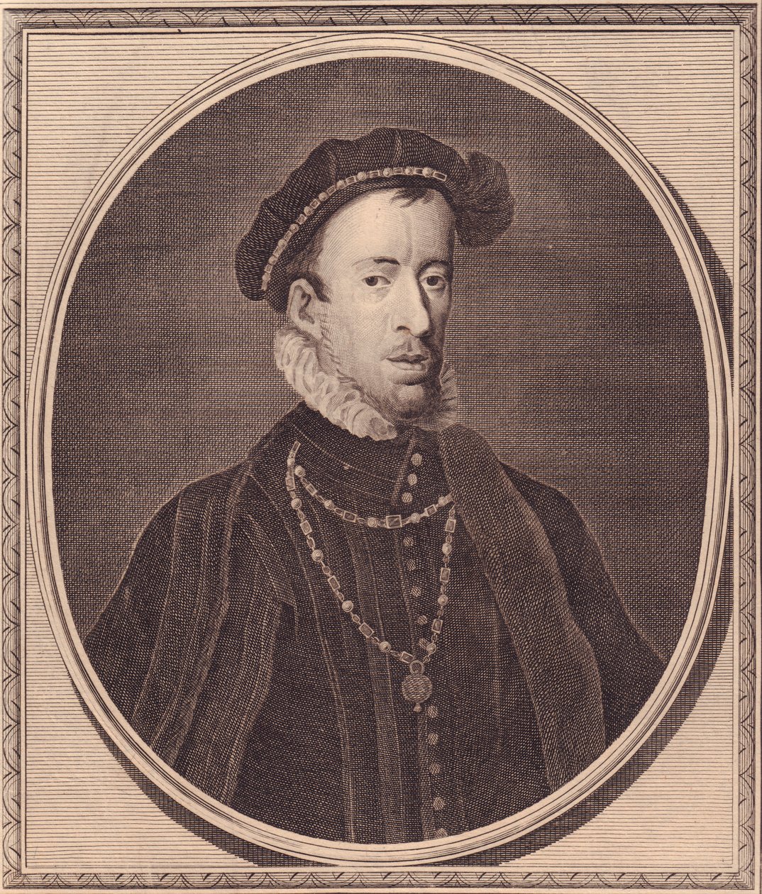第四代诺福克公爵托马斯·霍华德 (1536-1572) 的肖像，铜版画，约翰·戈尔达 (1729-1795) 作者 未知未知