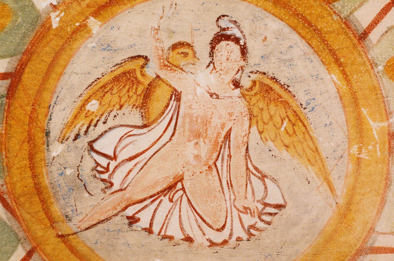 叙利亚、巴尔米拉、古墓谷、三兄弟墓中天使的 Hypogeum 壁画 作者 未知未知