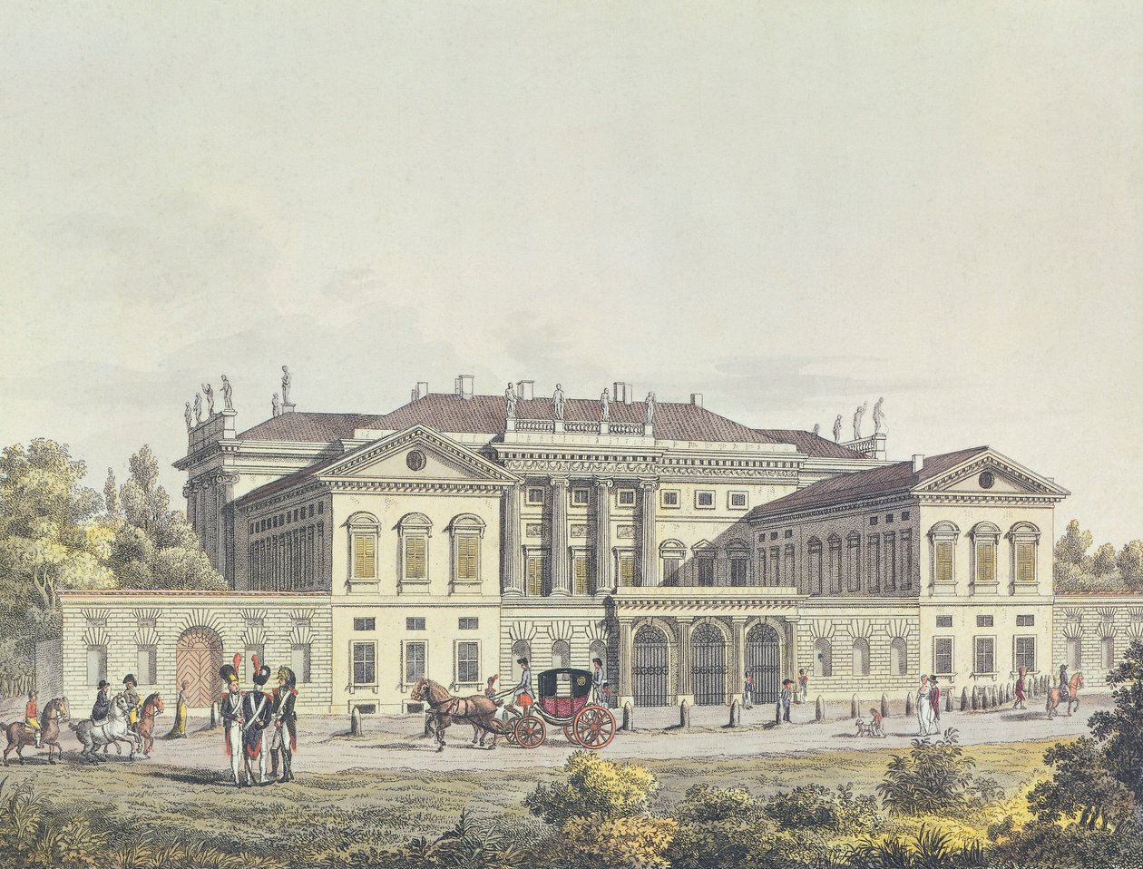 View of the Villa Reale in the public gardens, Milan, Italy 作者 未知未知