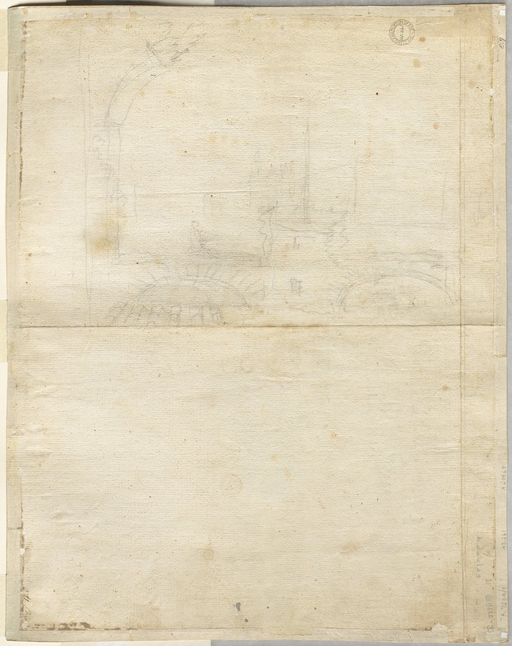 1664年在Laterano verso中为San Giovanni绘制的草图。 作者 列文·克鲁伊