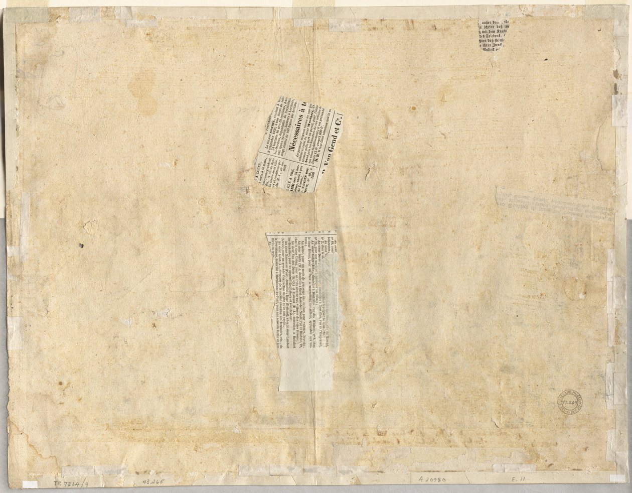 1665年从《直肠和两张脸素描》中描绘喷泉。 作者 列文·克鲁伊