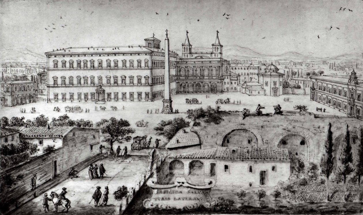 拉特兰视图，罗马，1672-73。 作者 列文·克鲁伊