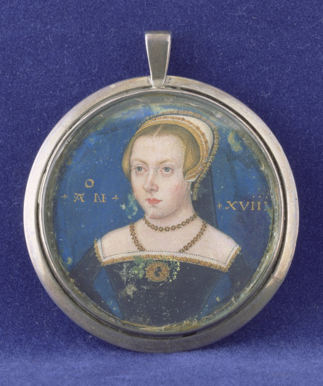 一位女士的肖像，可能是Lady Jane Grey，c.1545-47（卡片上的bodycolour） 作者 Lievine焦油链接