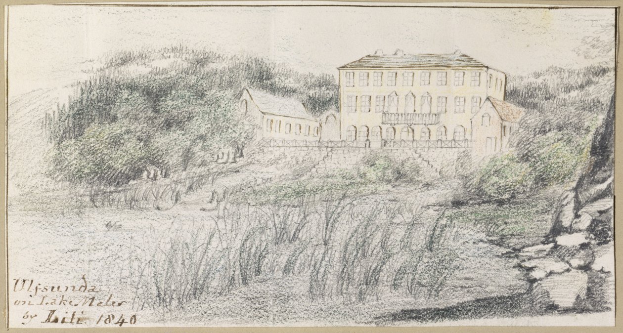 Ulfsunda在Lake Maler，1840年 作者 莉莉·卡特赖特